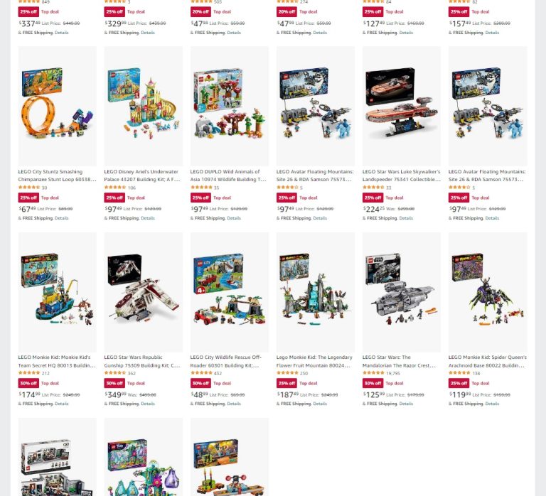 Amazon Canada LEGO Holiday Deals December 2022