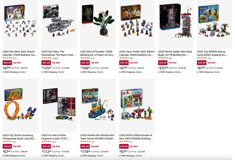 Amazon Canada LEGO Sales & Deals December 2022