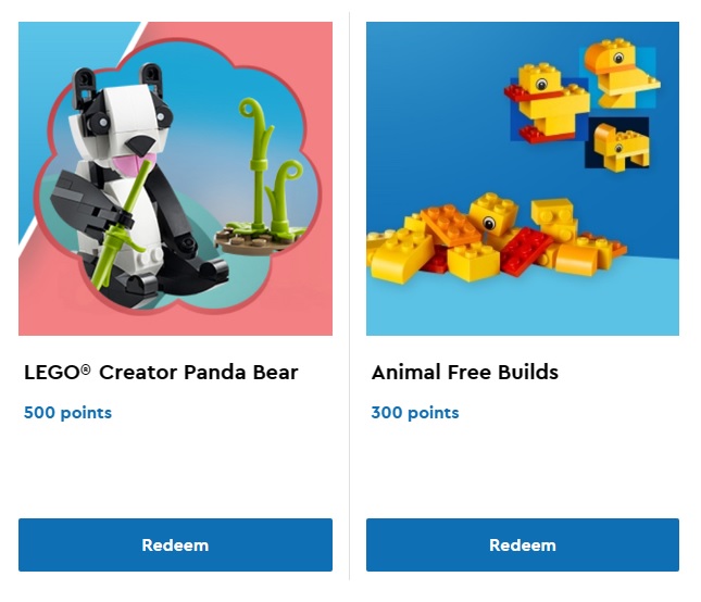 LEGO Creator 3in1 30641 Panda Bear and LEGO Animal Free Builds January 2023 VIP Rewards Center