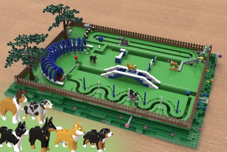 LEGO IDEAS Dogs' Fun Park Playable Dog Run Project Creation by petisz Achieves 10 000 Supporters