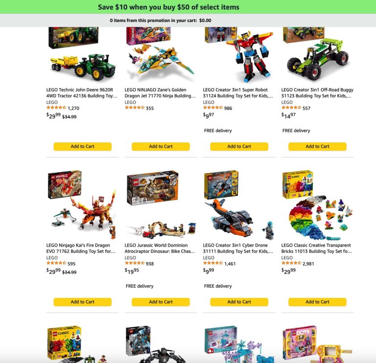 Amazon US LEGO February 2023 Promotion Discount