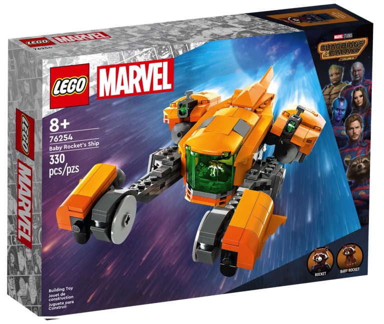 LEGO Marvel Guardians of the Galaxy Volume 3 76254 Baby Rocket's Ship April 2023 Release Date Front Box