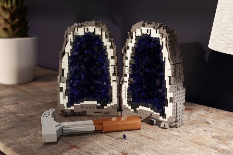 LEGO IDEAS Amethyst Geode Project Creation by gman13579 Achieves 10 000 Supporters