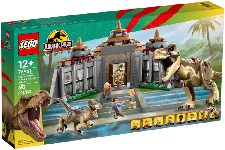 LEGO Jurassic Park 76961 Visitor Center T. rex & Raptor Attack June 2023 Release Date Front Box