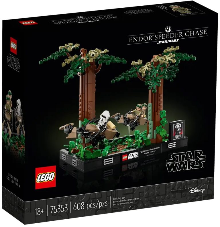 18+ LEGO Star Wars 75353 Endor Speeder Chase Diorama May 2023 Release Date Front Box