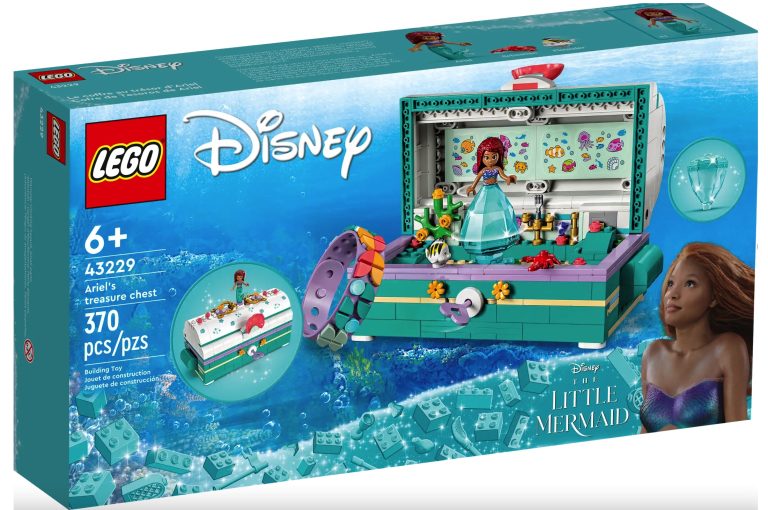 LEGO Disney Little Mermaid 43229 Ariel's Treasure Chest June 2023 Release Date Front Box