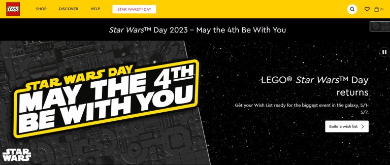 LEGO May the 4th Be With You 2023 Promo Star Wars Days Banner Logo