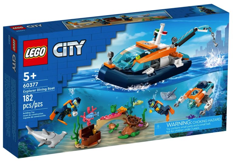 LEGO City 60377 Explorer Diving Boat Summer August 2023 Release Date Front Box