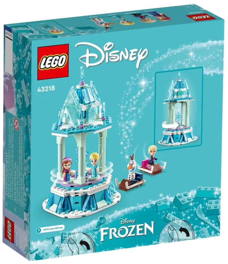 LEGO Disney Frozen 43218 Anna and Elsa's Magical Carousel Summer August 2023 Release Date Back Box