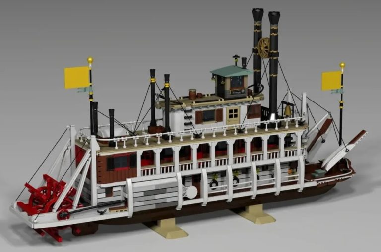 LEGO IDEAS Western River Steamboat Project Creation by CTDpower Achieves 10 000 Supporters