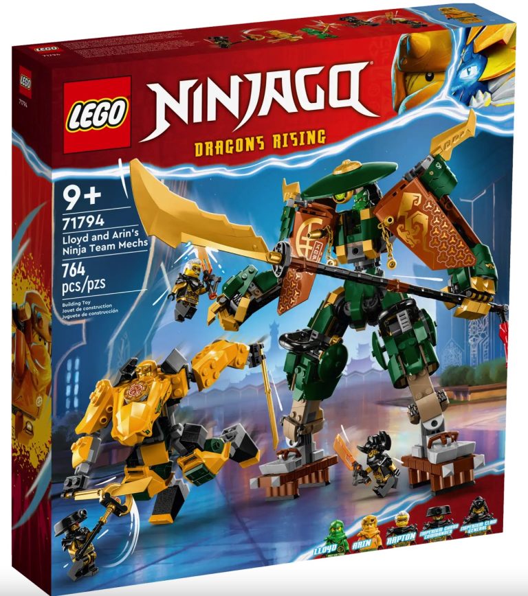 LEGO Ninjago 71794 Lloyd and Arin's Ninja Team Mechs Summer June 2023 Release Date Front Box