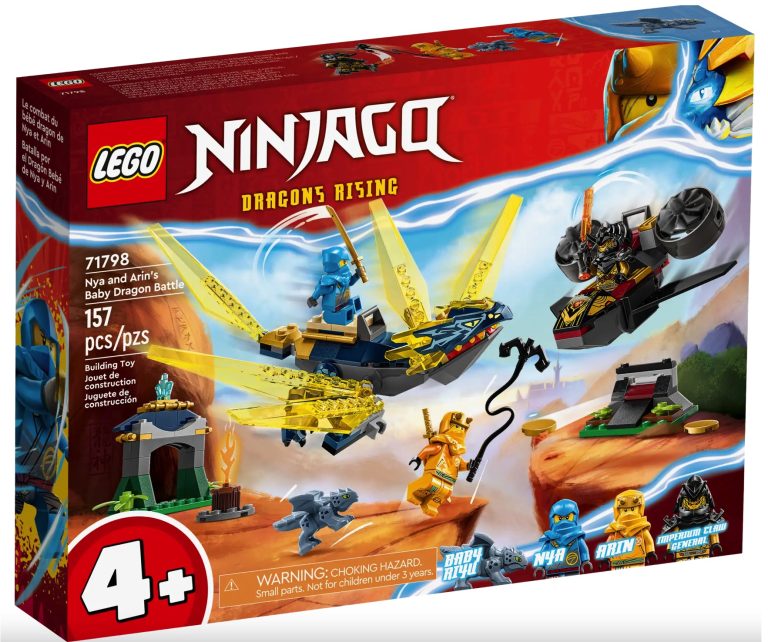 LEGO Ninjago 71798 Nya and Arin's Baby Dragon Battle Summer June 2023 Release Date Front Box