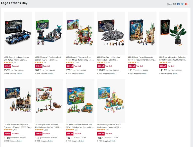 Amazon Canada LEGO Father's Day June 2023 Sales & Deals