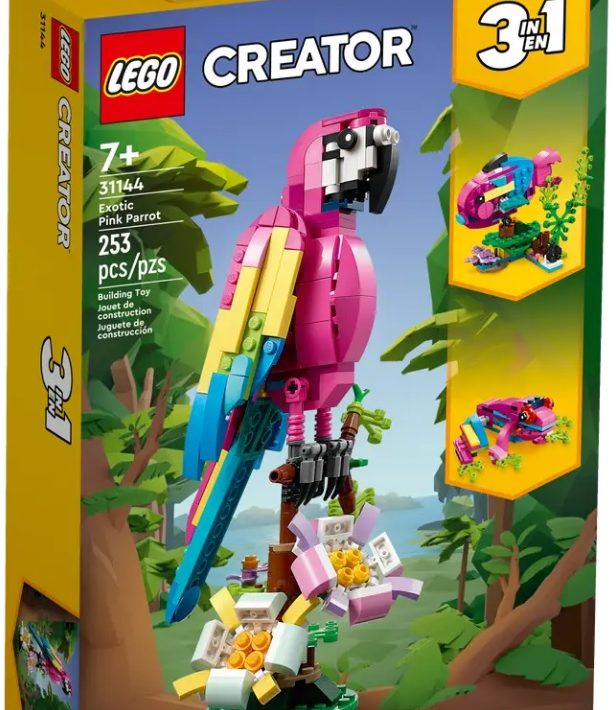 Lego Creator Exotic Pink Parrot 3in1 Building Toy Set 31144 : Target