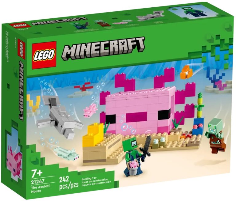 LEGO Minecraft 21247 The Axolotl House Summer August 2023 Release Date Front Box