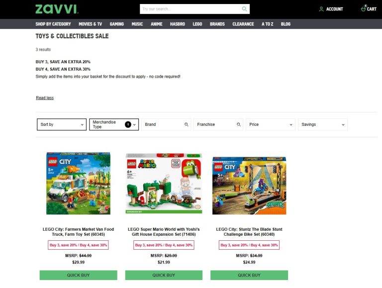 Zavvi US LEGO June 2023 Sale Extra Discounts