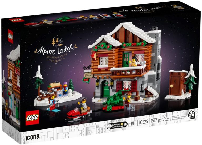 18+ LEGO Icons 10325 Alpine Lodge Winter village Collection October 2023 Release Date Front Box