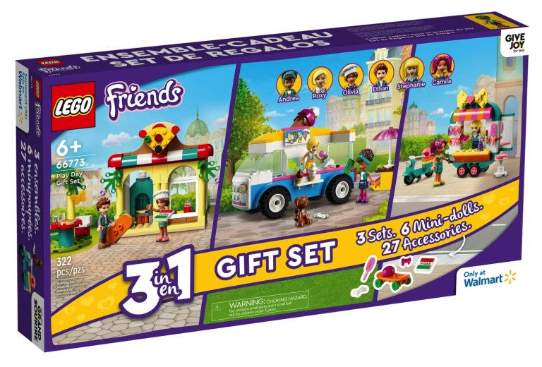 Day Gift Set 66773 3in1 Combo Pack 2023 - Wal-Mart Exclusive (41705 Heartlake City Pizzeria, 41715 Ice Cream Truck and 41719 Mobile Fashion Boutique) Front Box
