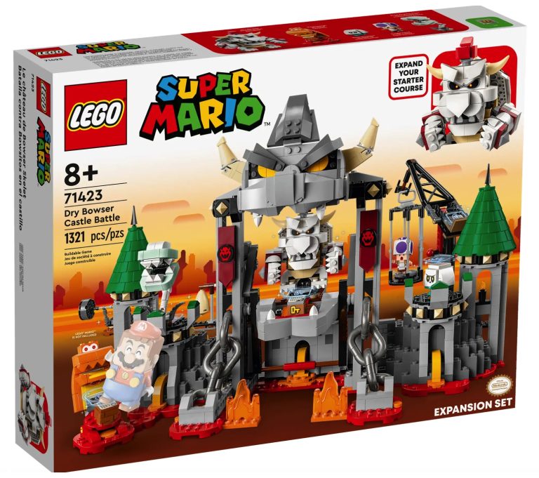 LEGO Super Mario 71423 Dry Bowser Castle Battle Expansion Set Front Box