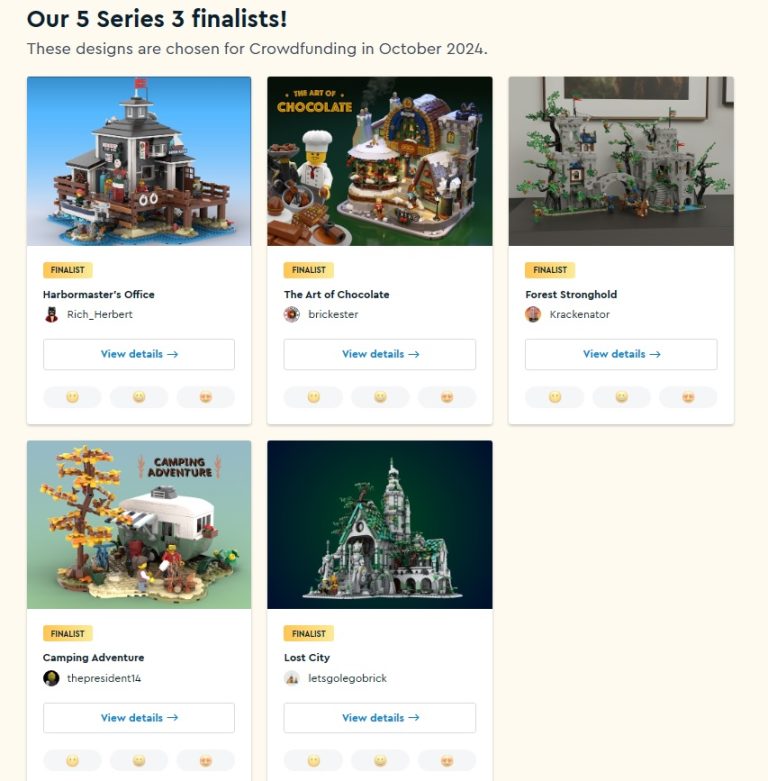 Bricklink LEGO Designer Program Series 3 Finalists - Crowdfunding in October 2024