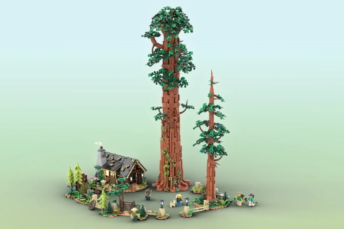 LEGO IDEAS Sequoia Tree Trail Project Creation by PieceOnEarth Achieves 10 000 Supporters