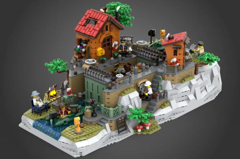 LEGO IDEAS Working Canal Lock Project Creation by Baron von Barron Achieves 10 000 Supporter