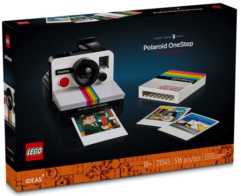 18+ LEGO IDEAS 21345 Polaroid OneStep SX-70 Camera January 2024 Release Date Front Box