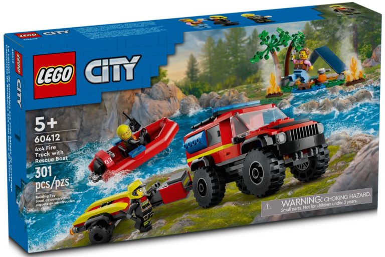 LEGO City 60412 4x4 Fire Truck with Rescue Boat January 2024 Release Date Front Box