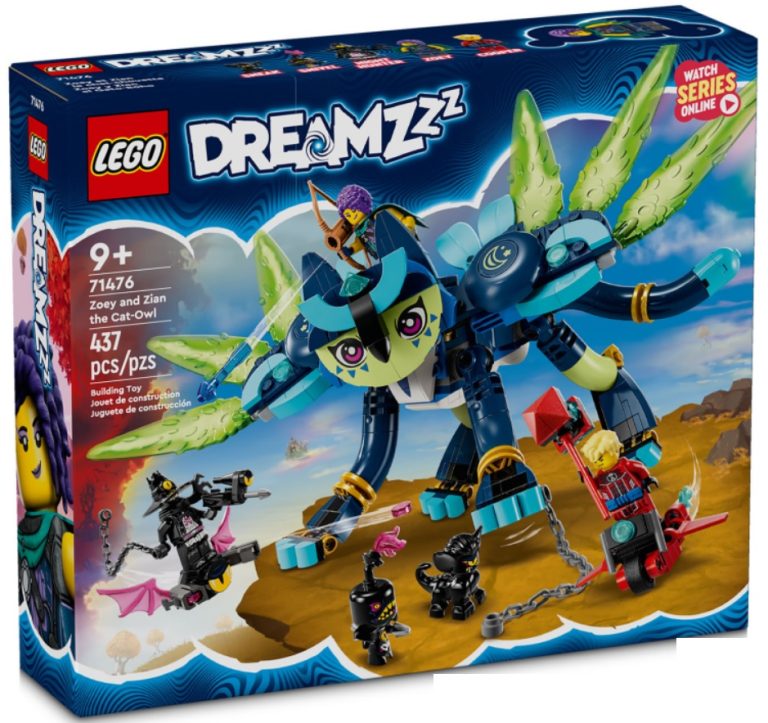LEGO DREAMZzz 71476 Zoey and Zian the Cat-Owl January 2024 Release Date Front Box
