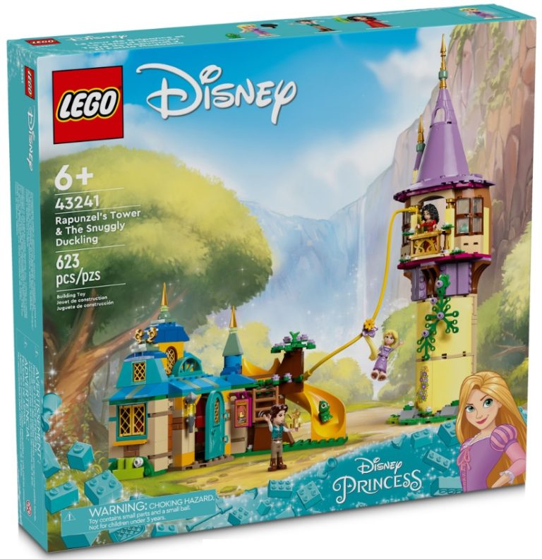 LEGO Disney Princess 43241 Rapunzel's Tower & The Snuggly Duckling January 2024 Release Date Front Box