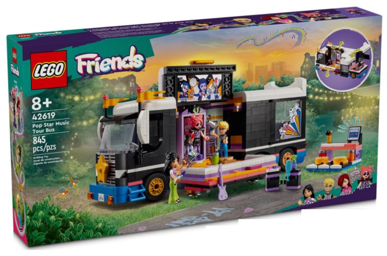 LEGO Friends 42619 Pop Star Music Tour Bus January 2024 Release Date Front Box