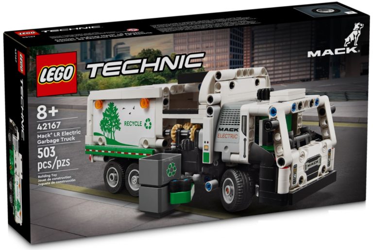 LEGO Technic 42167 Mack LR Electric Garbage Truck January 2024 Release Date Front Box