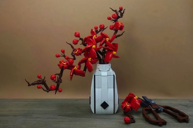 LEGO IDEAS Cherry Blossom Ikebana Project Creation by Brickcea Achieves 10 000 Supporters