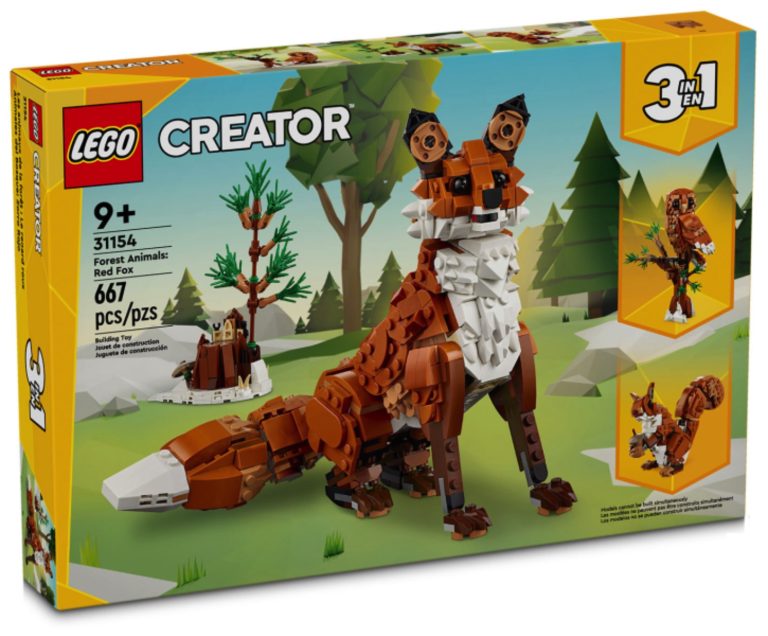 LEGO Creator 3in1 31154 Forest Animals - Red Fox March 2024 Release Date Front Box