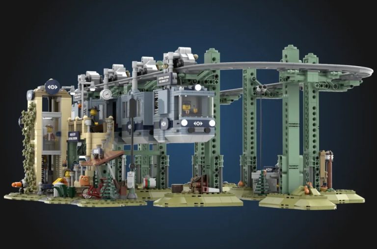 LEGO IDEAS Working Suspension Railway Project Creation by Baron von Barron Achieves 10 000 Supporters