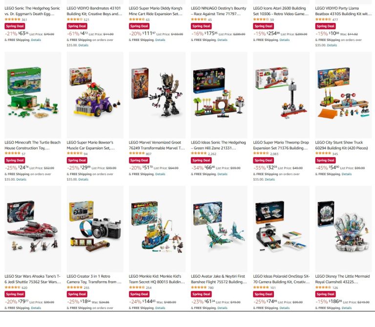 Amazon Canada LEGO Spring March 2024 Sales & Deals
