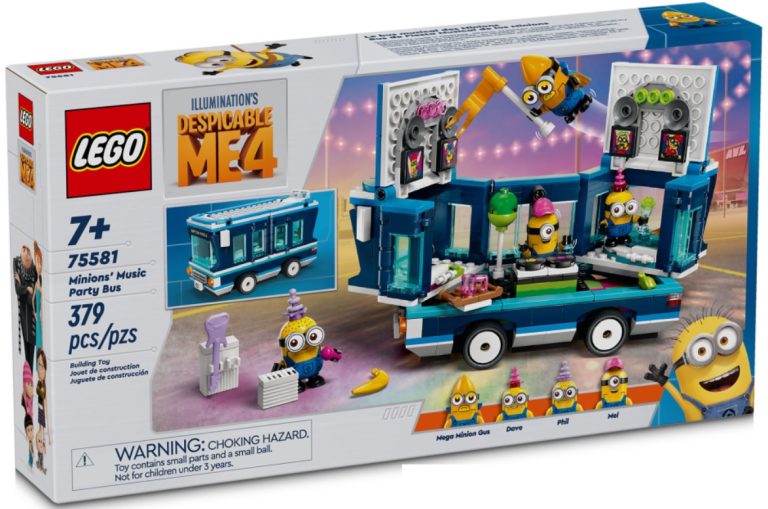 LEGO Despicable Me 4 75581 Minions' Music Party Bus May 2024 Release Date Front Box Illumination