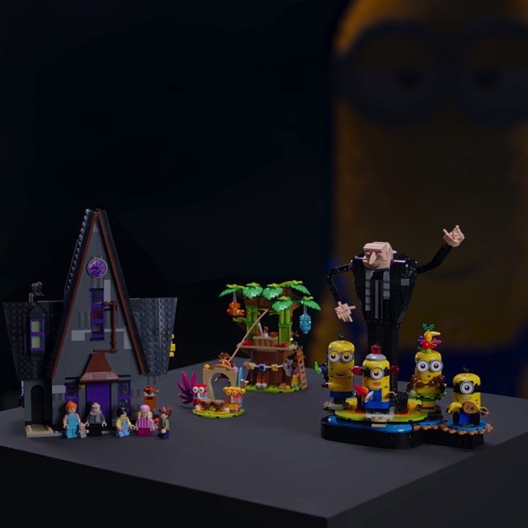 LEGO Despicable Me 4 75583 Minions and Gru's Family Mansion and LEGO Despicable Me 4 75582 Brick-Built Gru and Minions May 2024 Release Date and Set Images
