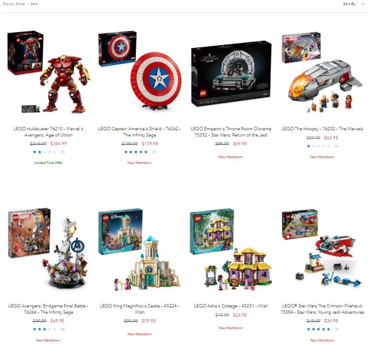 ShopDisney US LEGO Twice Upon a Year Sale May 2024 Promotion