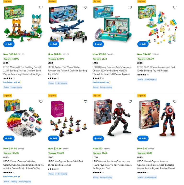Walmart Canada Big Save LEGO July 2024 Sales Event