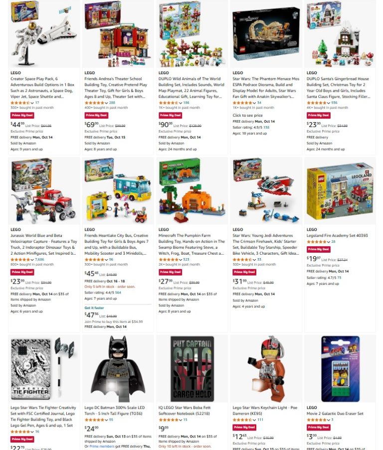 Amazon US LEGO Prime Days October 2024 Deals Continue