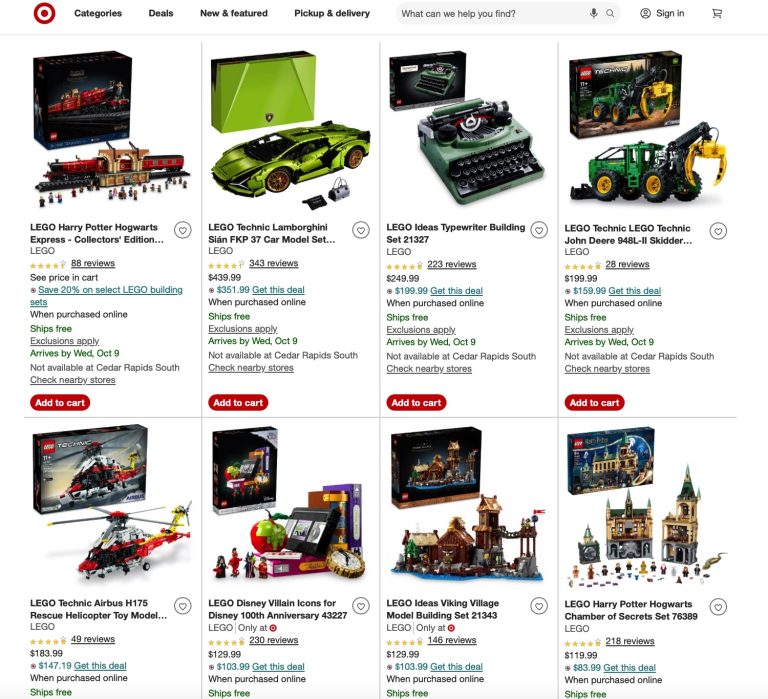 Target US LEGO Pre-Black Friday Sales & Deals 2024 Target Circle Week October