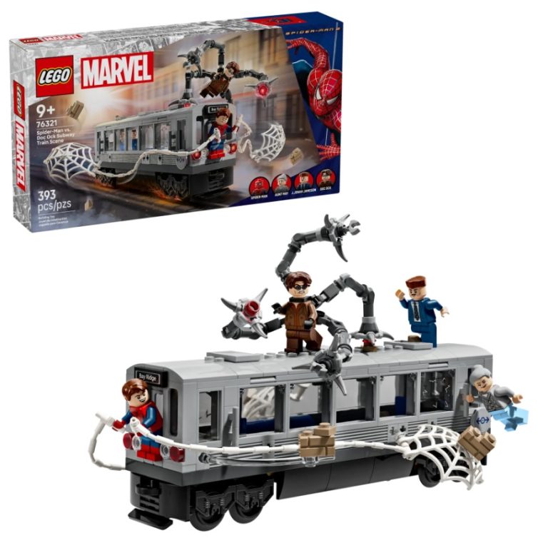 LEGO Marvel 76321 Spider-Man vs. Doc Ock Subway Train Scene Summer August 2025 Release Date Front Box
