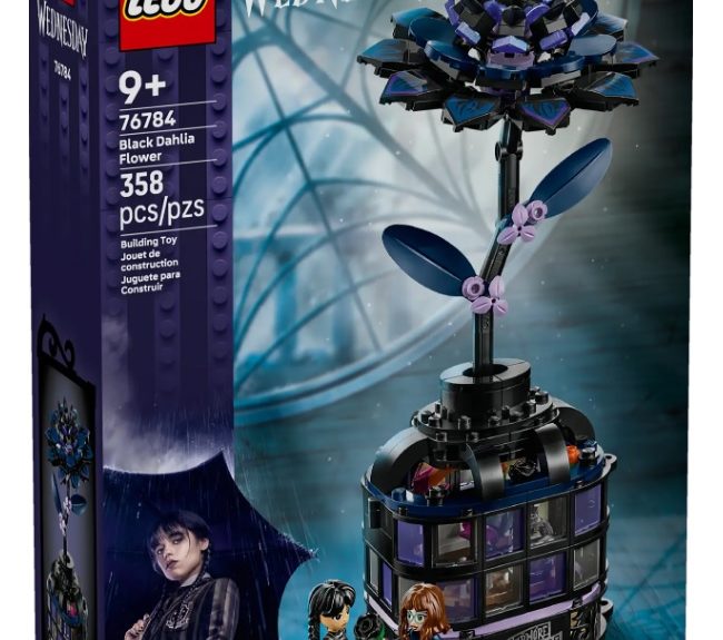 LEGO Wednesday 76784 Black Dahlia Flower August 2025 Release Date Front Box