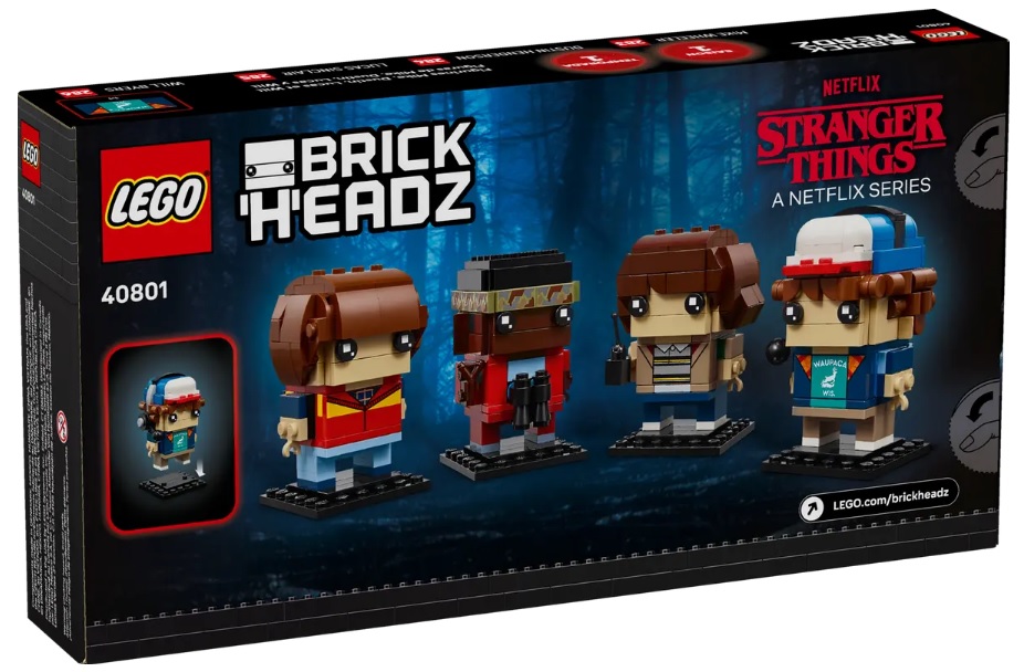 LEGO Stranger Things 2025 Set Mike Dustin Lucas And Will Figures 