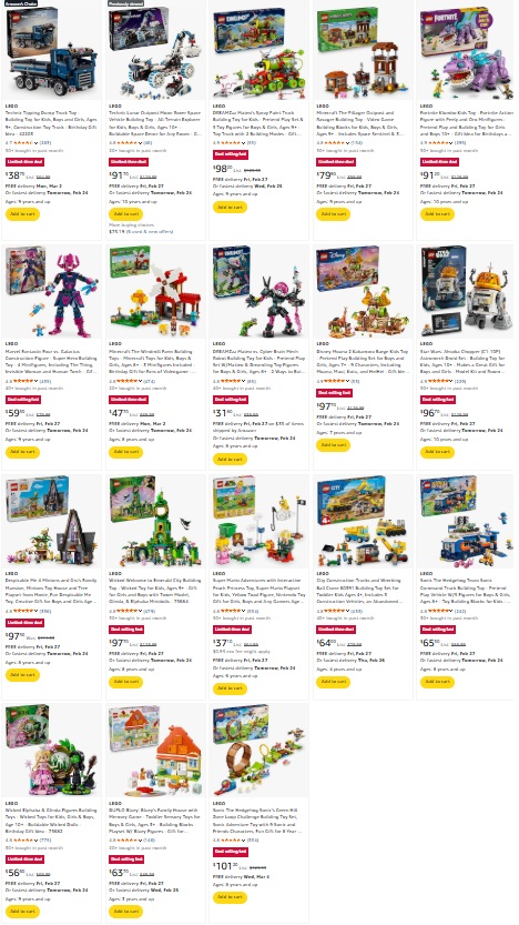 Amazon Canada LEGO Deals & Sales for Today, February 23, 2026