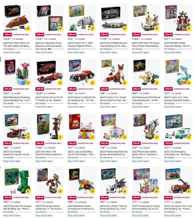 Lego List Amazon US, Canada & UK LEGO Big Spring Sale Now Live (Started March 25 ...