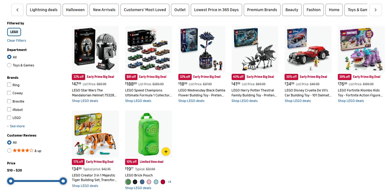 Amazon US Early LEGO Prime Day Deals October 2026 Now Live (Deals